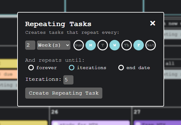 Repeating Tasks